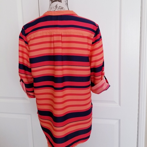 2 for $30 Verve Ami Orange Stripped Tunic - Picture 2 of 7